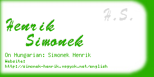 henrik simonek business card